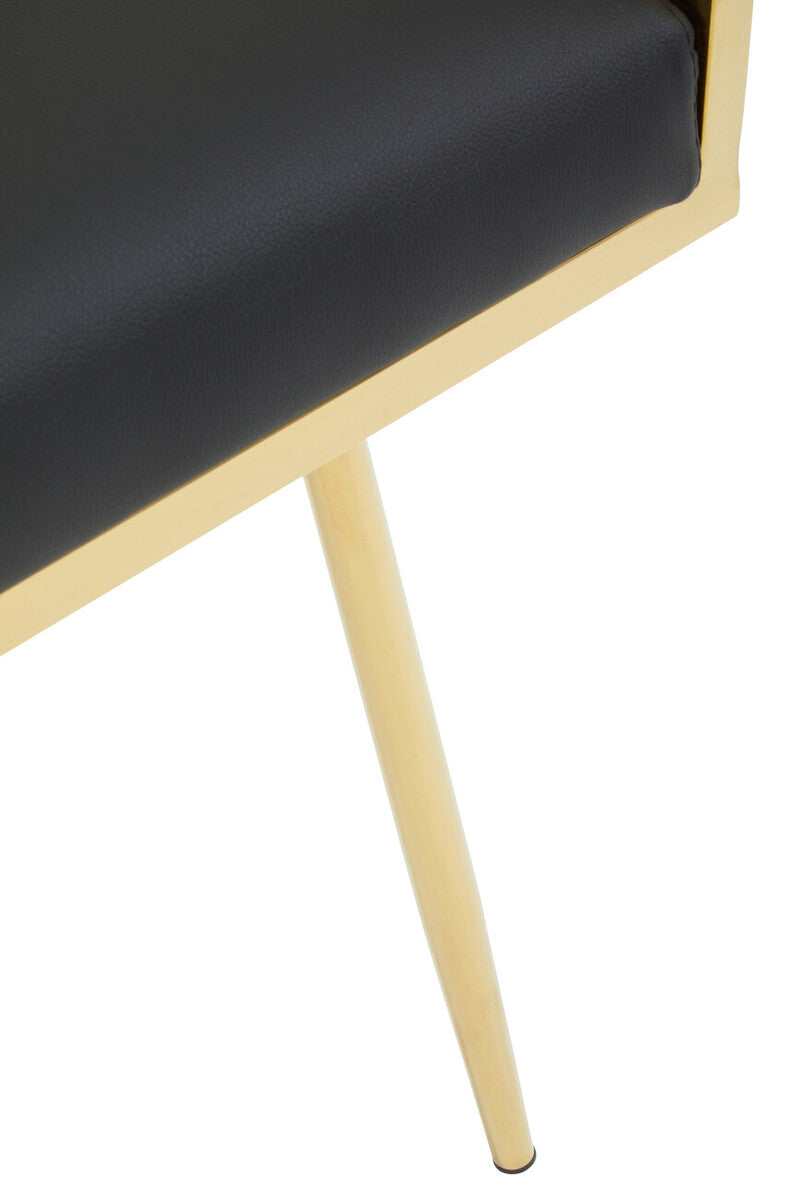 Azalea Black Faux Leather Dining Chair - Image 9