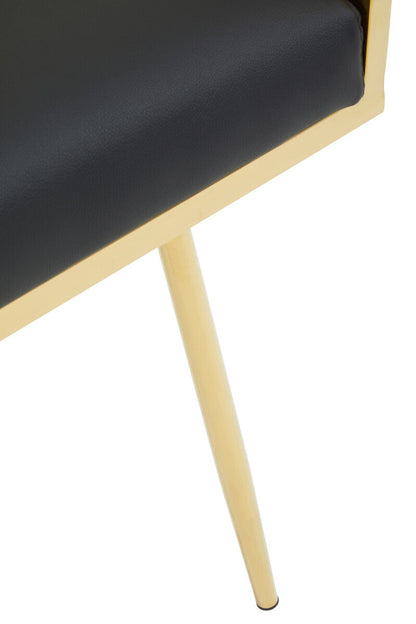 Azalea Black Faux Leather Dining Chair