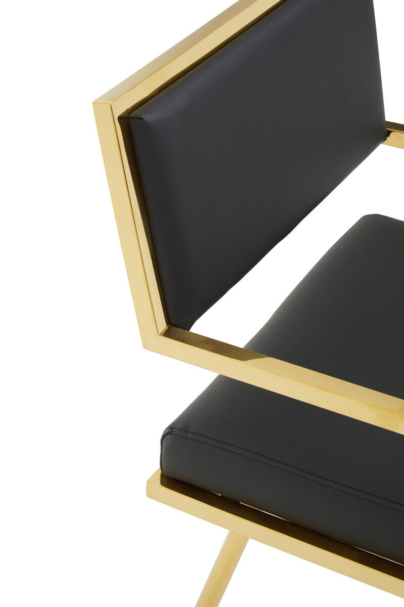 Azalea Black Faux Leather Dining Chair - Image 11