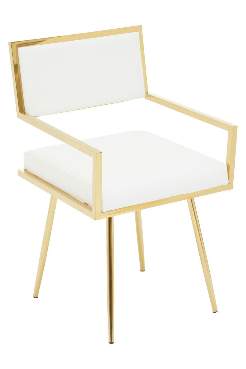 Azalea Ivory Faux Leather Dining Chair