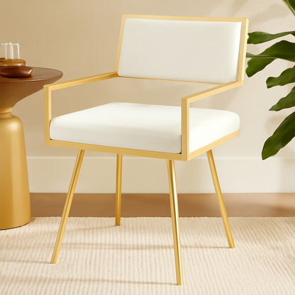 Azalea Ivory Faux Leather Dining Chair