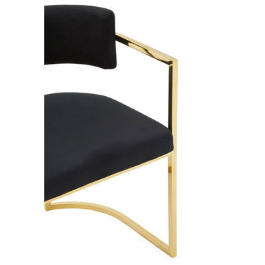 Azalea Black Velvet Dining Chair - Image 5