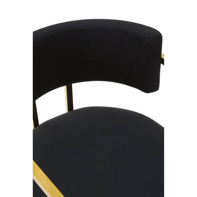 Azalea Black Velvet Dining Chair - Image 6