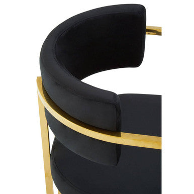 Azalea Black Velvet Dining Chair - Image 8