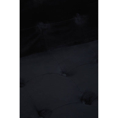 Azalea Two Seat Black Velvet Sofa