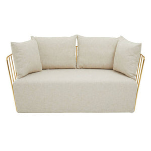Azalea Two Seat Natural Fabric Sofa