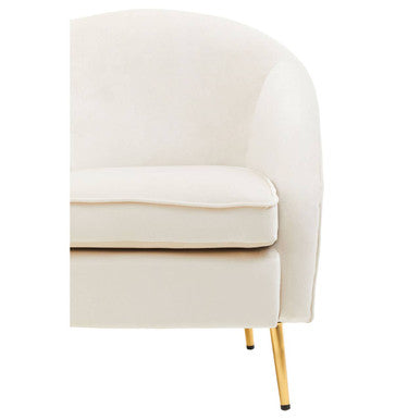 Yasmeen Beige Velvet Armchair