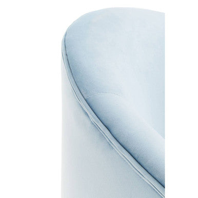 Yasmeen Aqua Blue Velvet Armchair