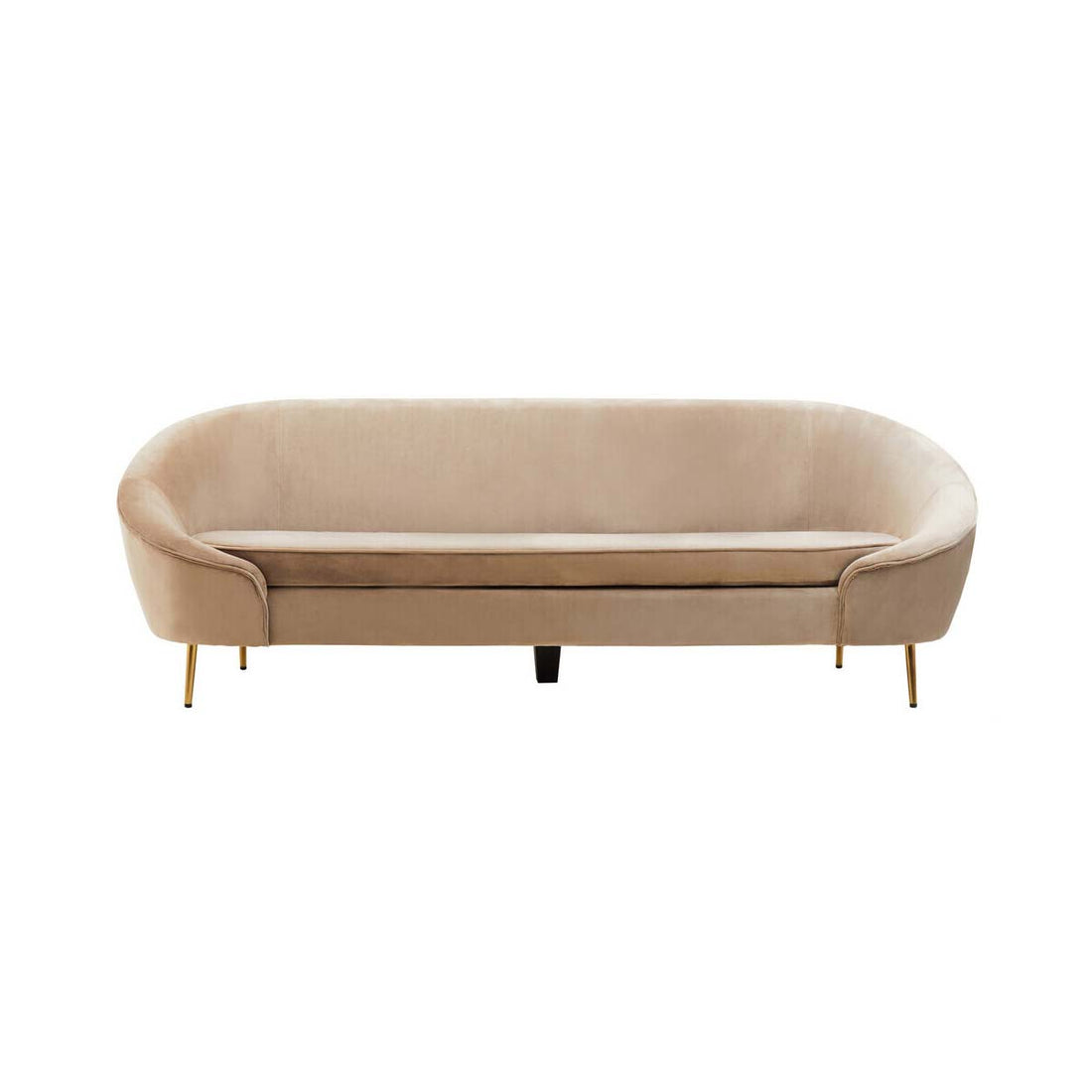 Yasmeen 3 Seat Mink Velvet Sofa
