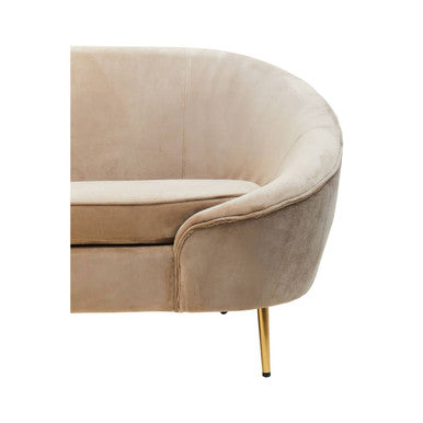 Yasmeen 3 Seat Mink Velvet Sofa