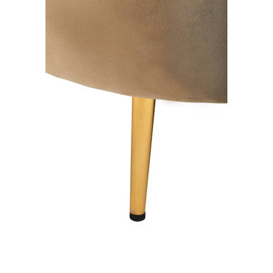 3 Seater Mink Velvet Sofa, Yasmeen - Image 8