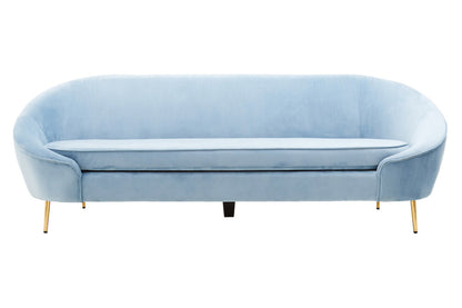 Yasmeen 3 Seat Aqua Blue Velvet Sofa