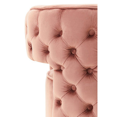 Yasmeen Pink Velvet Swivel Chair