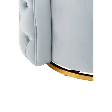 Yasmeen Blue Velvet Swivel Chair - Image 8