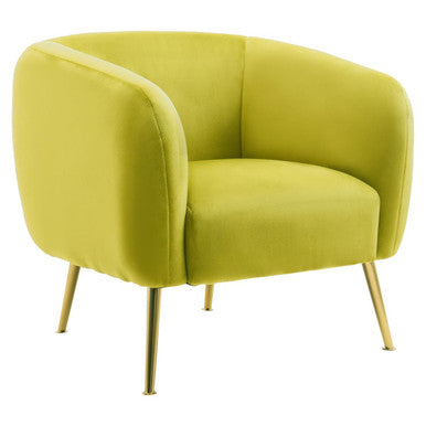 Yasmeen Olive Velvet Armchair