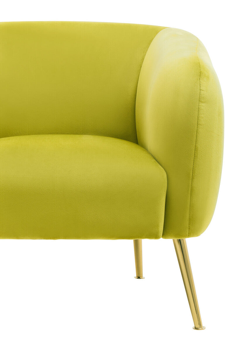 Yasmeen Olive Velvet Armchair