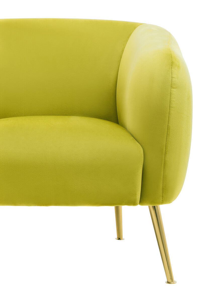 Yasmeen Olive Velvet Armchair