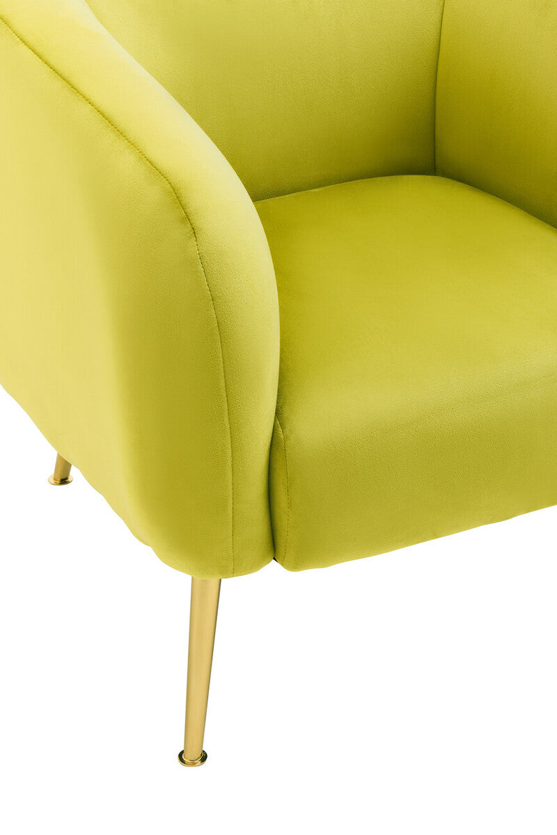 Yasmeen Olive Velvet Armchair