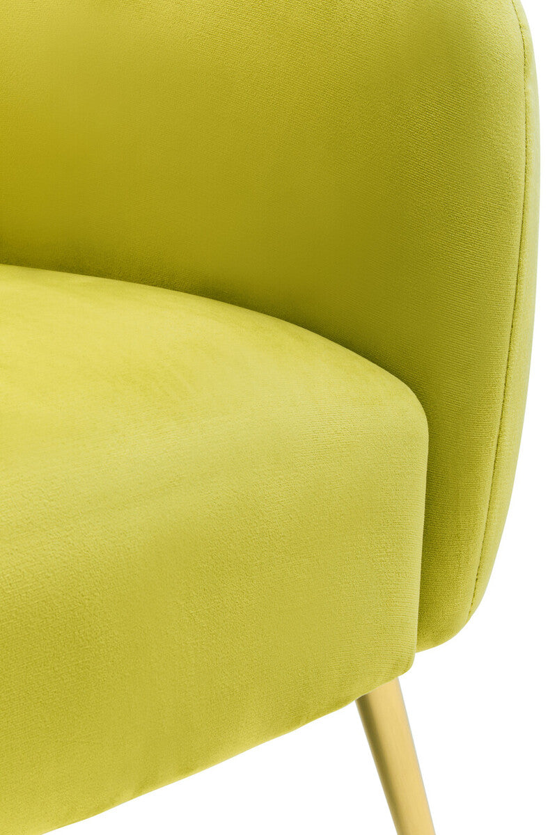 Yasmeen Olive Velvet Armchair