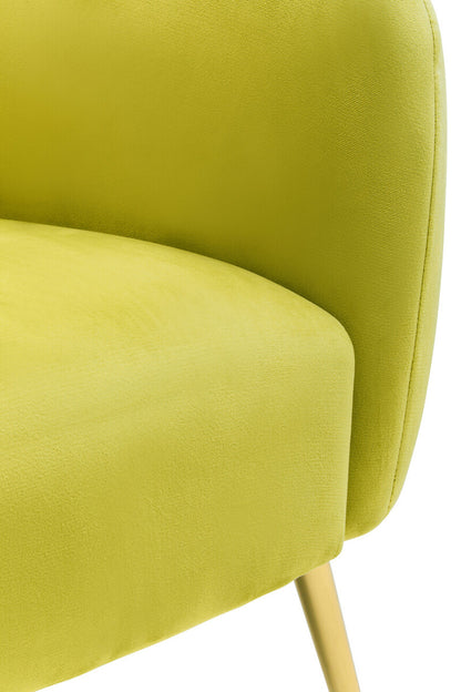 Yasmeen Olive Velvet Armchair