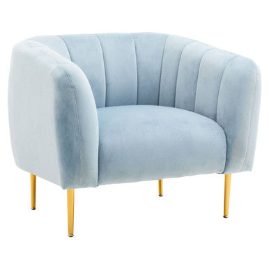 Yasmeen Blue Velvet Armchair