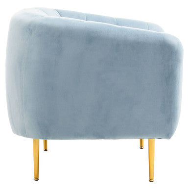 Yasmeen Blue Velvet Armchair