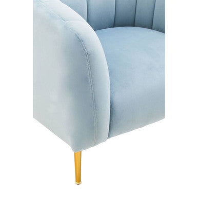 Yasmeen Blue Velvet Armchair - Image 7