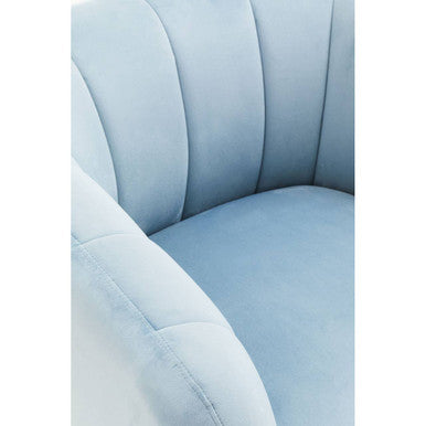 Yasmeen Blue Velvet Armchair