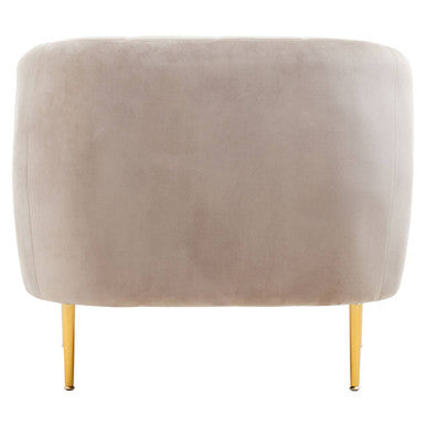 Yasmeen Mink Velvet Channel Detail Armchair - Image 4