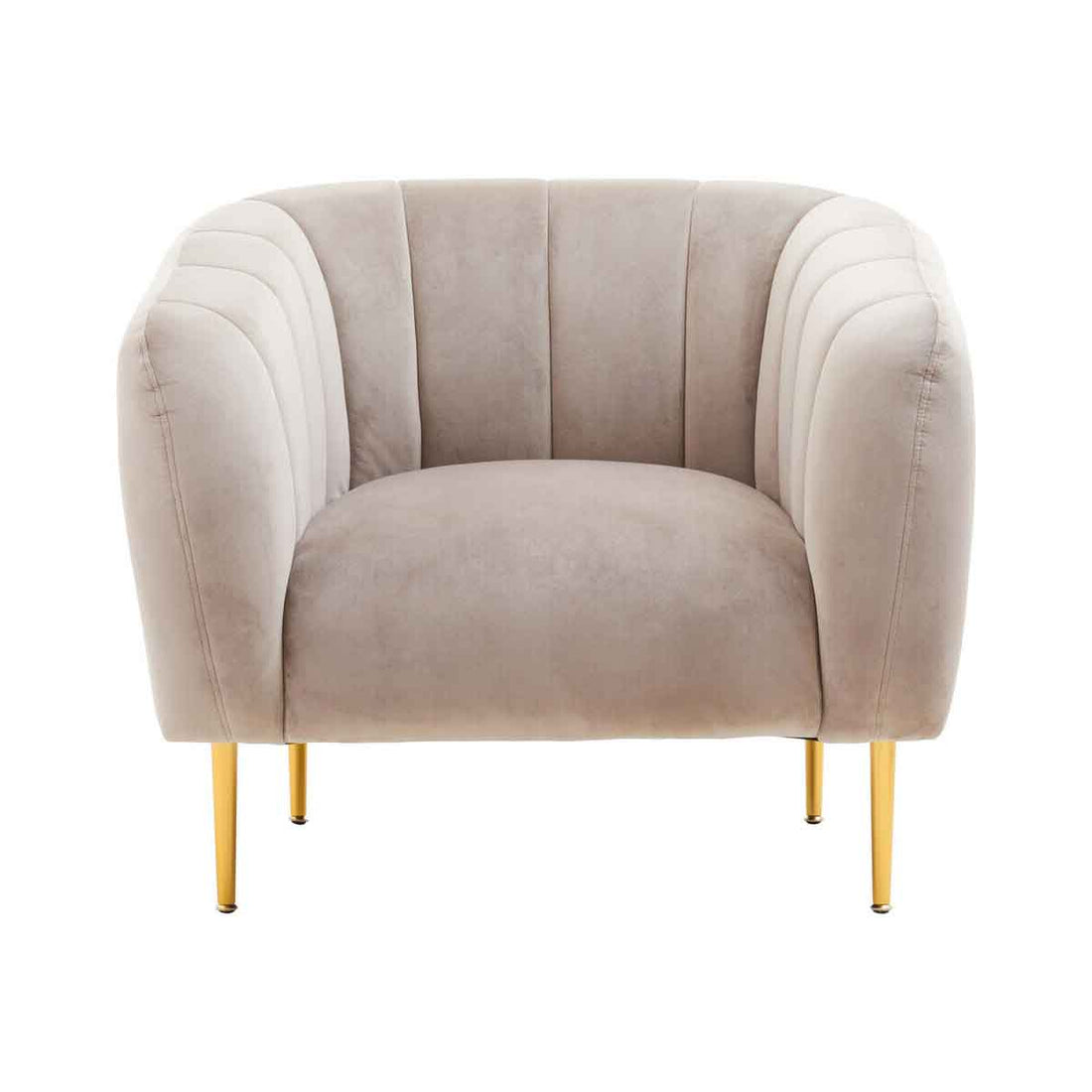 Yasmeen Mink Velvet Channel Detail Armchair