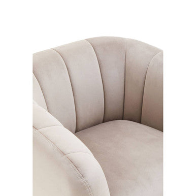 Yasmeen Mink Velvet Channel Detail Armchair - Image 7