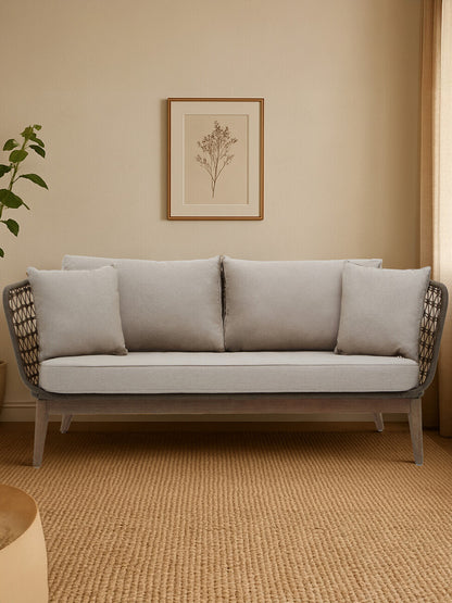 Opus Three Seat Grey Sofa