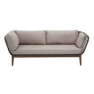 Opus Three Seat Bronze and Charcoal Sofa