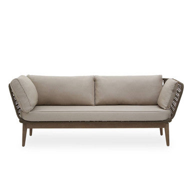 Opus Three Seat Bronze and Charcoal Sofa