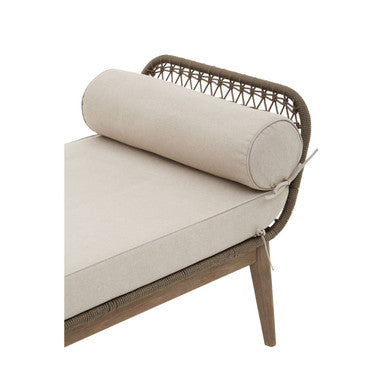 Opus Rope Woven Longue Bench with Cushions
