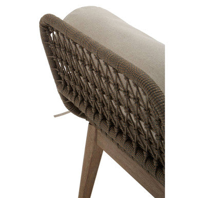 Opus Rope Woven Longue Bench with Cushions
