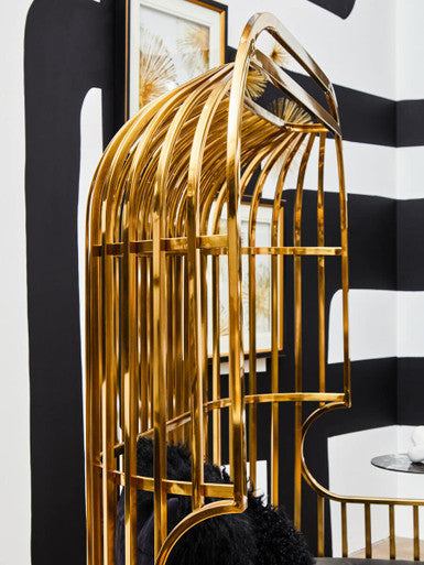 Eliza Two Seat Dome Cage Gold Finish Sofa