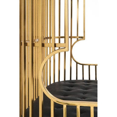 2 Seater Gold Dome Cage Sofa, Eliza - Image 11