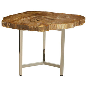 Relic Natural Petrified Wood Small Side Table