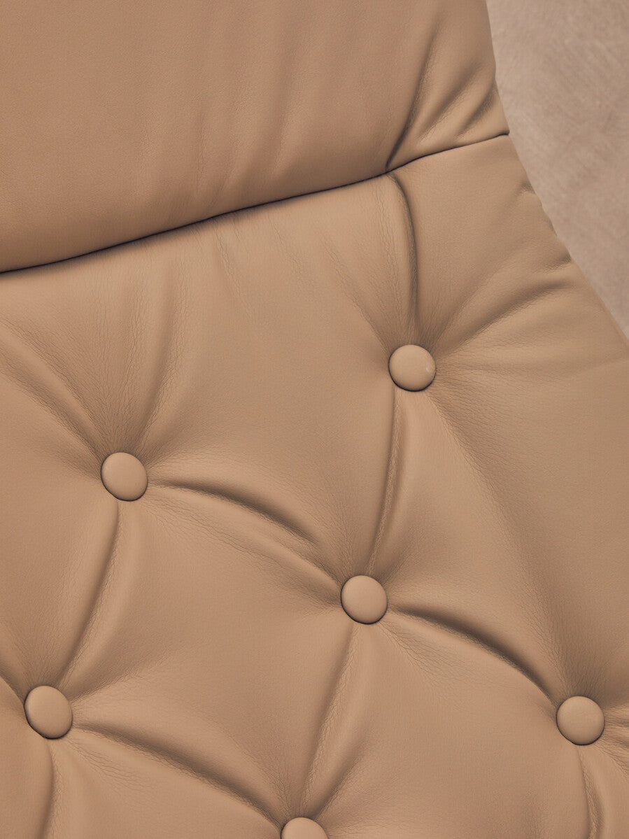 Warrington Mink Leather Effect Recliner And Footstool