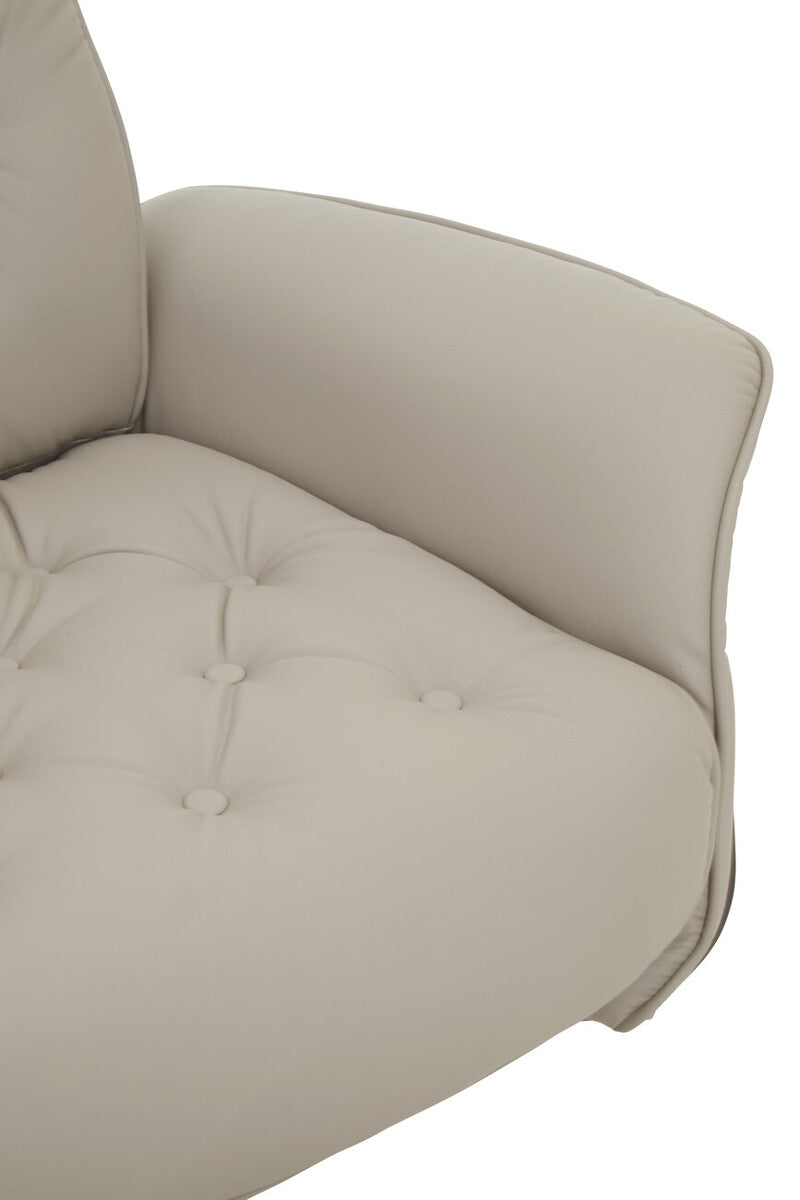 Warrington Mink Leather Effect Recliner And Footstool - Image 18