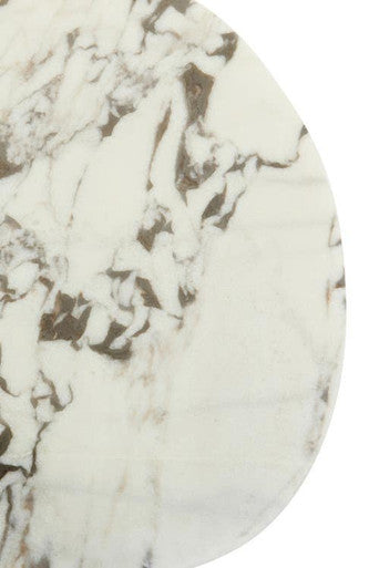 Doha White Marble Side Table with Fluted Base - Image 5