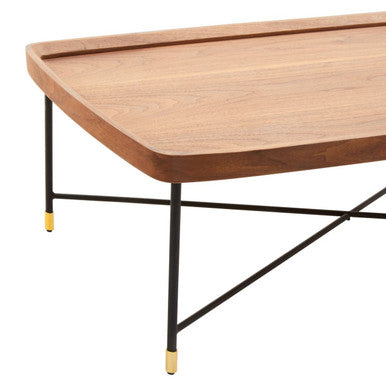 Doha Coffee Table With Cross Metal Legs