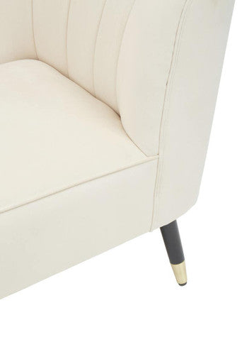Yvette Cream Velvet Chaise Longue