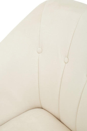 Yvette Cream Velvet Chaise Lounge