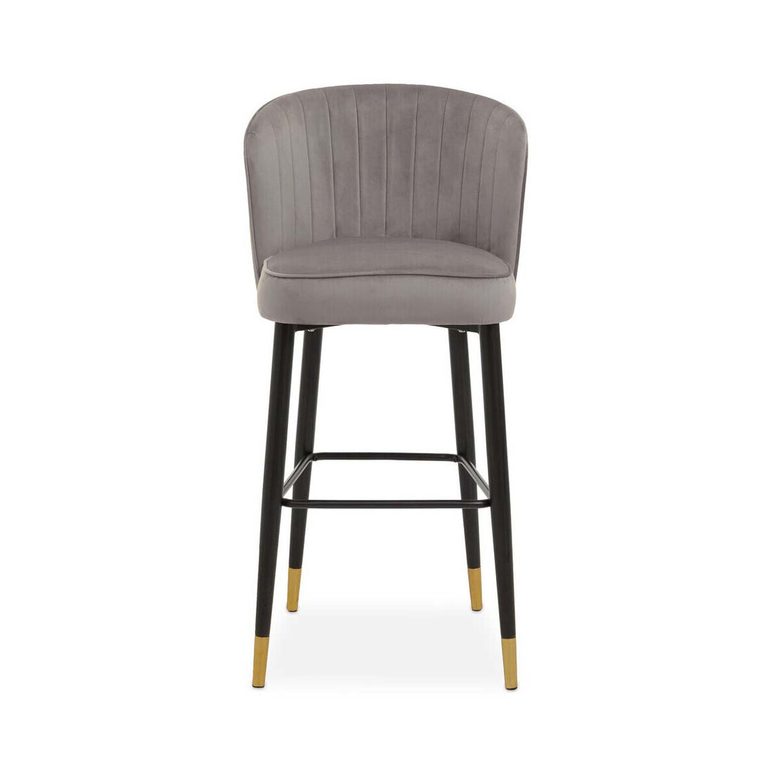 Vieste Grey Velvet Bar Chair