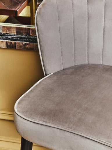 Vieste Mink Velvet Bar Chair