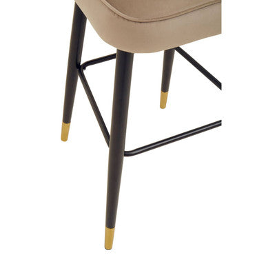 Vieste Mink Velvet Bar Chair