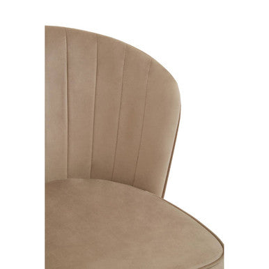 Vieste Mink Velvet Bar Chair
