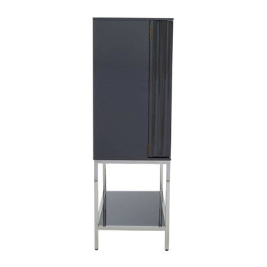 Genoa Grey Gloss Finish Cabinet